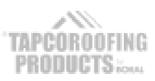 The Tapco Roofing Products logo in grey, featuring a stylised roof graphic above the brand name "TAPCO ROOFING PRODUCTS." The logo emphasises the company's specialisation in high-quality roofing materials and solutions.